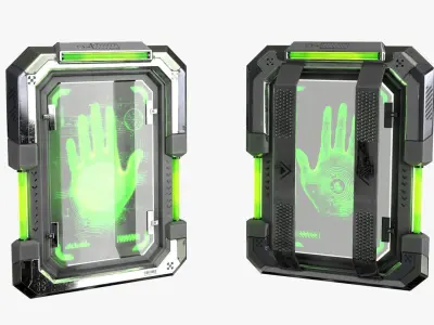 Sci-Fi Digital Hand Scanner Low-poly 3D model