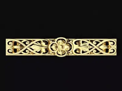 Central decor ornament for furniture 3D model 1120