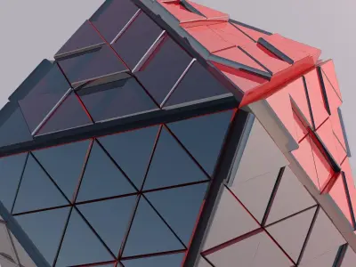 Sci Fi Platonic Shape Triangle Low-poly 3D model 2019 3D model