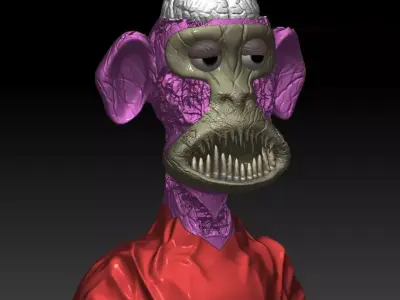 Zombie Ape 3D Model 3D model