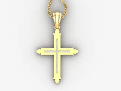 Cross Light Gold 4CP017 3DM STL 3D print model