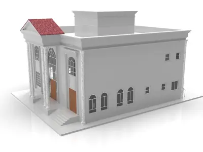 VILLA house with roof 3D model