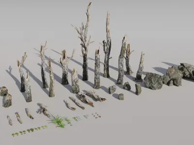  Moss Biome Ground Scatter - 3D AssetKit PBR 