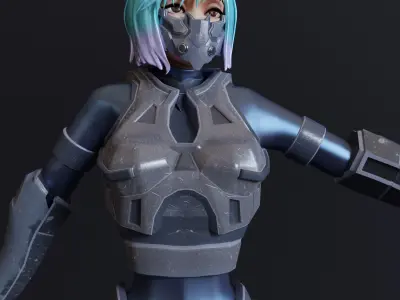 Aurora Steelheart - 3D Character Low-poly 3D model