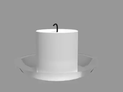 Candle in glass Free 3D model