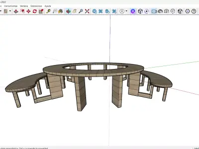Circular Tree Bench - Sustainable Urban and Landscape Design Free 3D model