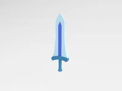 Low poly Sword 025 Low-poly 3D model