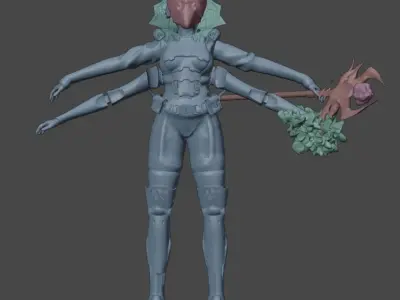 Smin Queen Female Fantasy Character 3D model