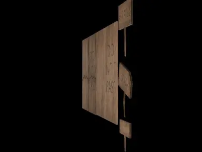 Wood Planks Low-poly 3D model