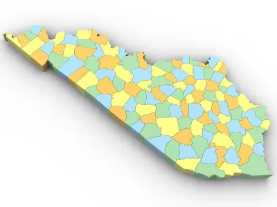 Kentucky Political Map 3D model