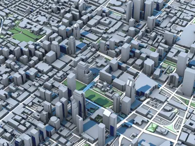 Part of Montreal Quebec Canada 3D model