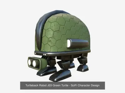 10 Turtleback Robots J Collection - SciFi Character Design 3D Model Pack