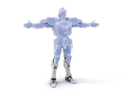 Futuristic Mech Warrior model pack Low-poly 3D model