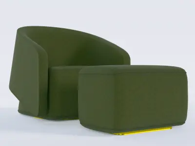 Arm chair Low-poly 3D model