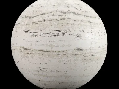 Travertine Vein Cut Stone Texture PBR Vray Corona Blender Texture
