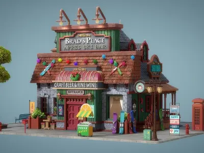 Cartoon House 22 3D model