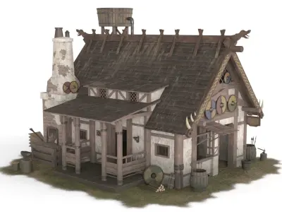 Viking Houses 3D Model Pack