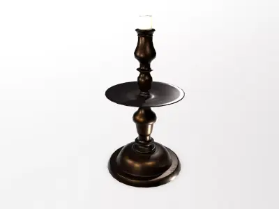 Candlestick candle stand Low-poly 3D model