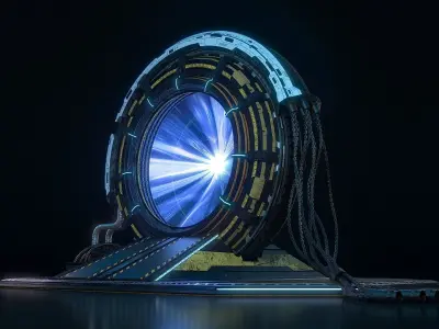 Scifi Portals Time Travel Devices 3D model