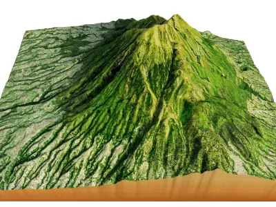 Mount Merbabu 3d Terrain model 3D model