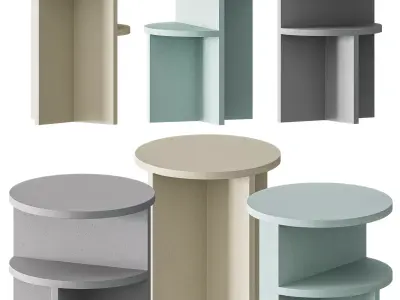 MUUTO HALVES SIDE TABLE 3D model