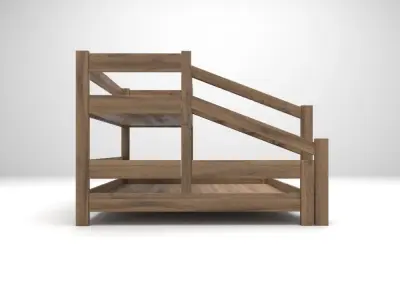 bunk bed  Low-poly 3D model