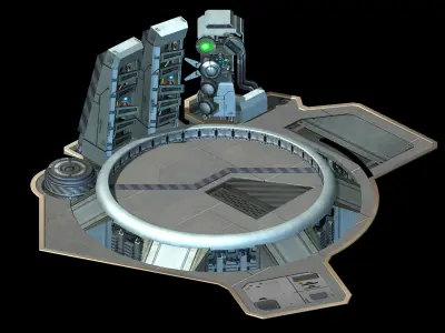 Space Warehouse - Ground Warehouse Door 02 3D model