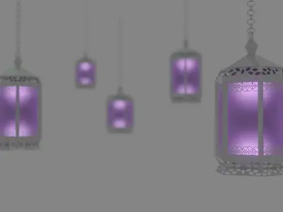 Scenic Lanterns Lights  Low-poly 3D model