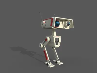 BD Droid Low-poly 3D model