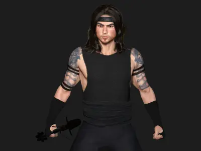 AAA 3D REALISTIC ASIAN CHINESE MALE CHARACTER - FIGHTER  Low-poly 3D model