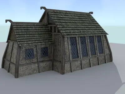 Medieval Village House 2 Low-poly 3D model