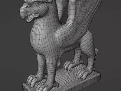 Ancient Persian Achaemenid Griffin Statue 4K PBR 3D model