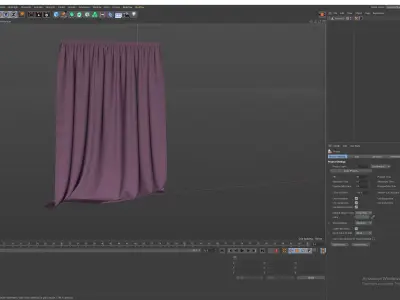Curtain purple 3D model