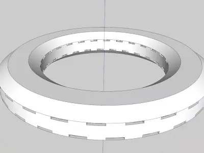Viman ring with hole in middle 3D model