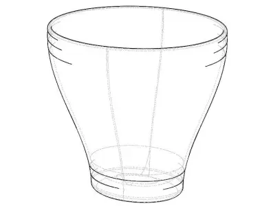 Office Waste Bin Plastic 3D print model