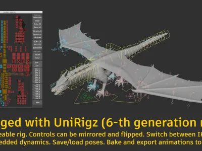  Dragon Rigged 