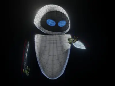 Eva from Walle Low-poly 3D model
