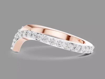  Curved Light Eternity Diamond Band Ring  3D print model