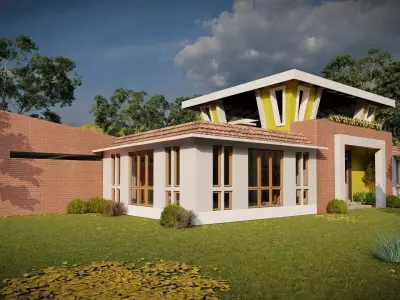 club house 3D model purchase