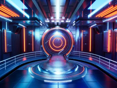 UE5 Virtual Lighting Stage Low-poly 3D model