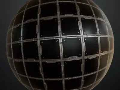 Dark Perforated Metal Slotted Vents PBR SEAMLESS Texture