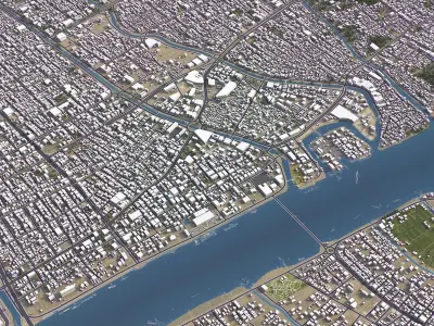 Basra - 3D City Low-poly 3D model