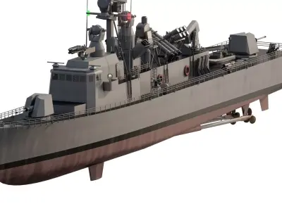 US NAVY GUIDED MISSILE PATROL BOAT 3D model