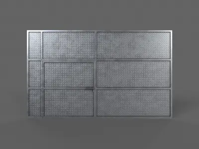 PBR Door Prison Cell 4 Low-poly 3D model