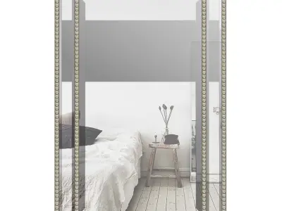 Beveled Beaded Accent Wall Mirror ROSP1590 3D model