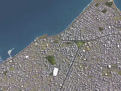 Al Hudaydah - City 3D Model Low-poly 3D model