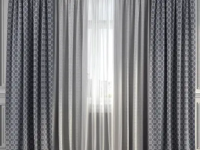 Curtain Set 211 3D model