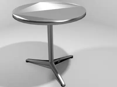 Circle Aluminum Table 3D model