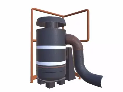 Vacuum Cleaner Low-poly 3D model