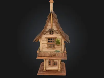Woodland Cottage Sculpture 3D model